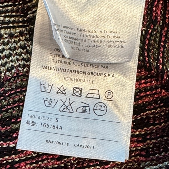 M Missoni Patterned Knit Open Front Cardigan S - Picture 11 of 13